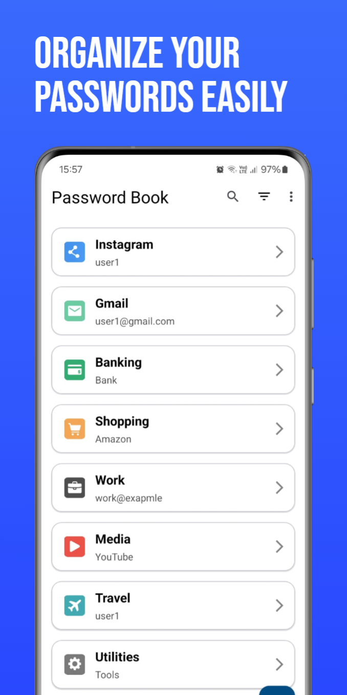 Password Book Screenshot